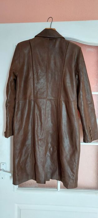 Шкіряний тренч жакет куртка