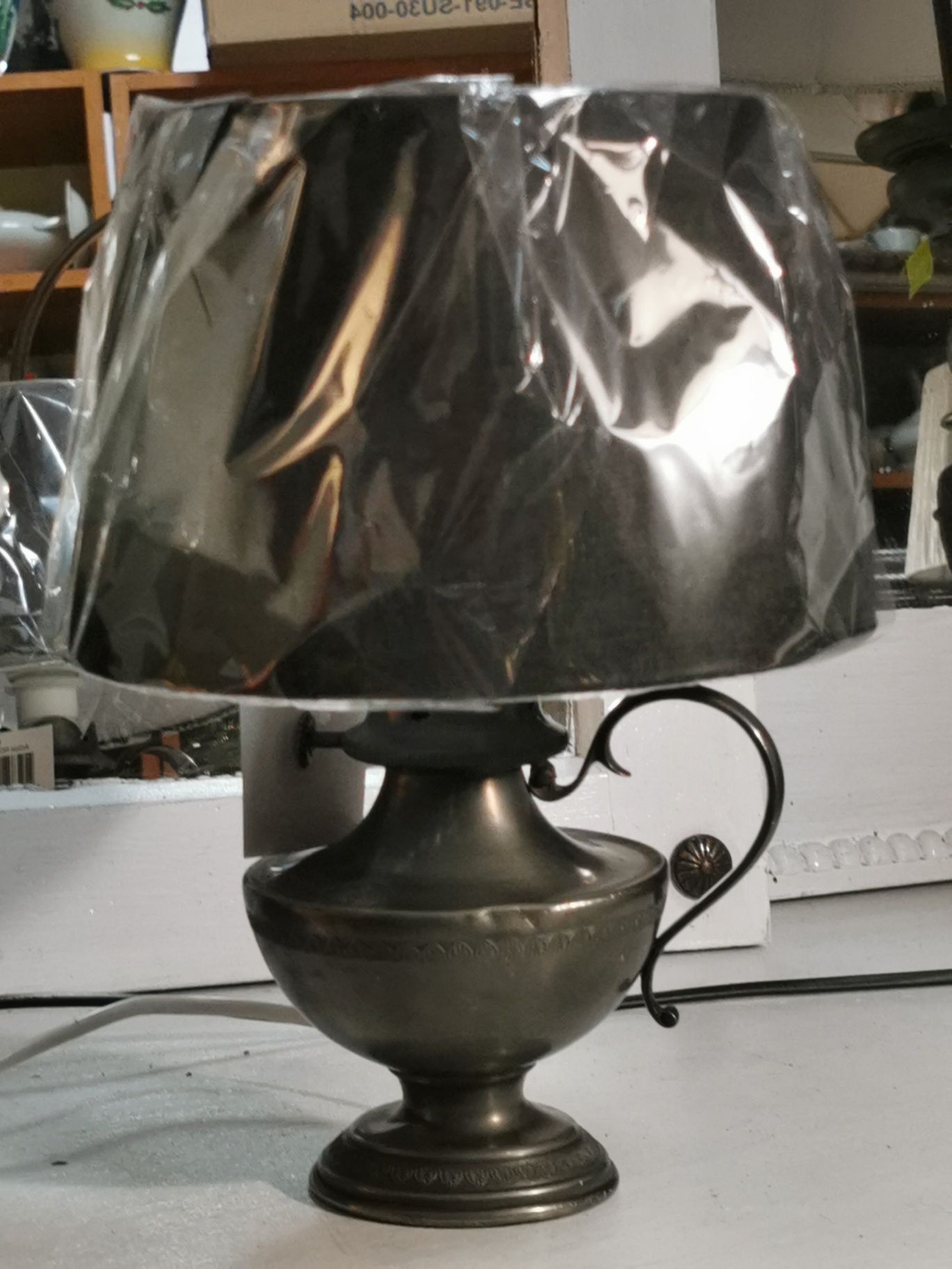 30cm lampka cynowa z nową instalacją elektryczną