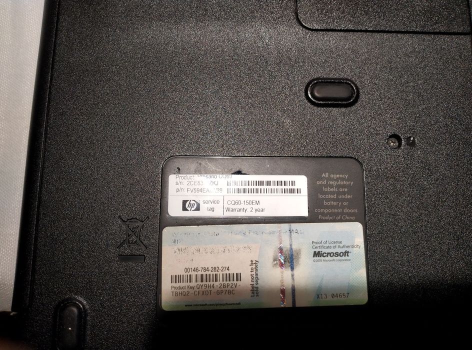 Portátil Compaq Presario CQ60