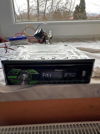 Radio Pioneer DEH-1500UBG USB Aux Mp3 Zielone podświetlenie komplet