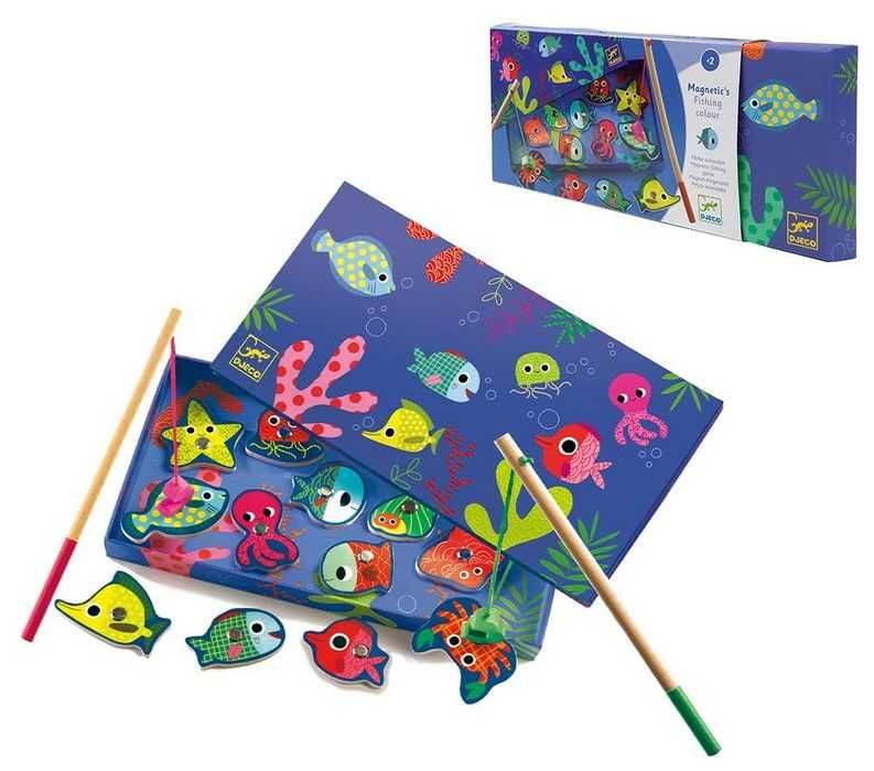 WĘDKOWANIE łowienie magnetyczne / Colour gra edukacyjna Djeco 01653