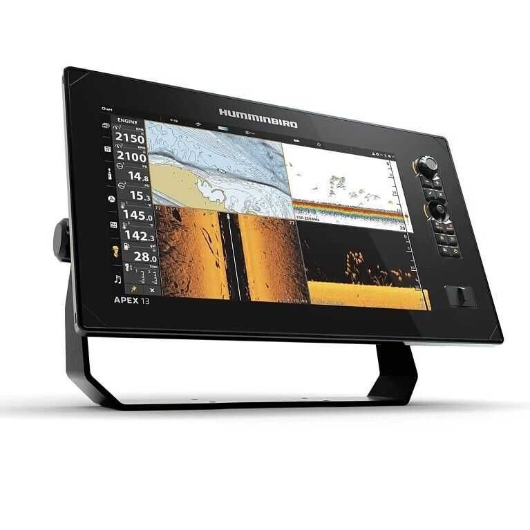 Humminbird Apex 13 z przetwornikiem + Mega Live 2 + Karta zerolines
