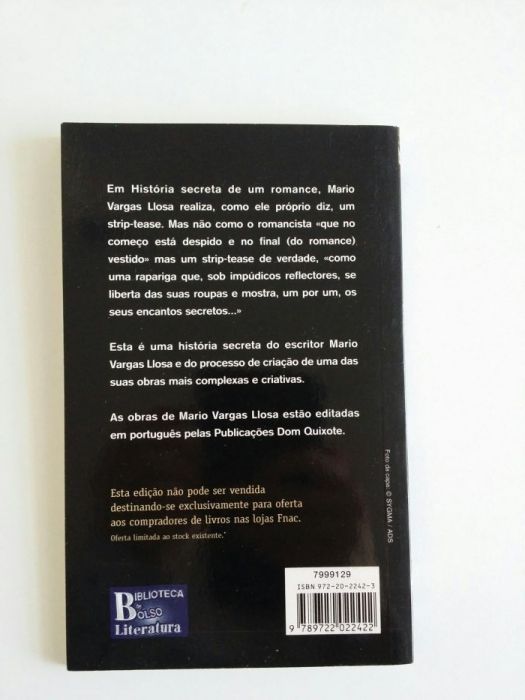 Livro "História secreta de um Romance" Mário Vargas Llosa