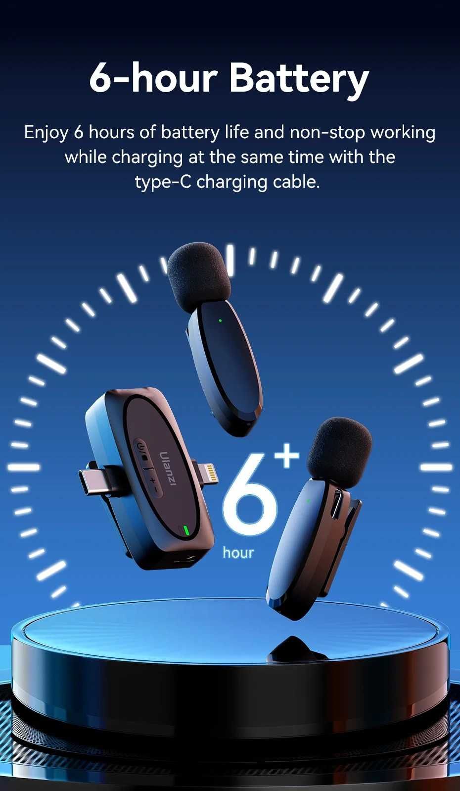 Ulanzi V6 2 x Mikrofon bezprzewodowy Typu c i Iphone