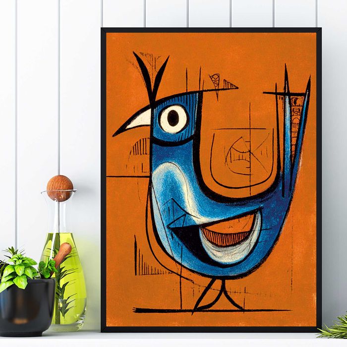 plakat kolorowy w stylu pablo picasso, obraz kolorowy w stylu picasso