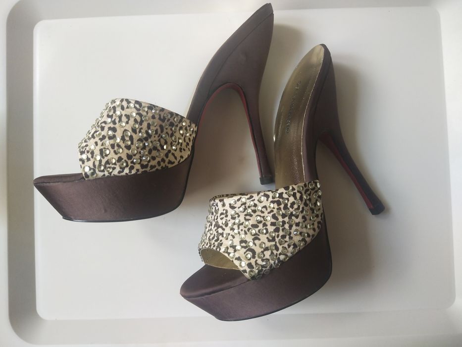 Женские сабо на танкетке, со стразами, (новые)