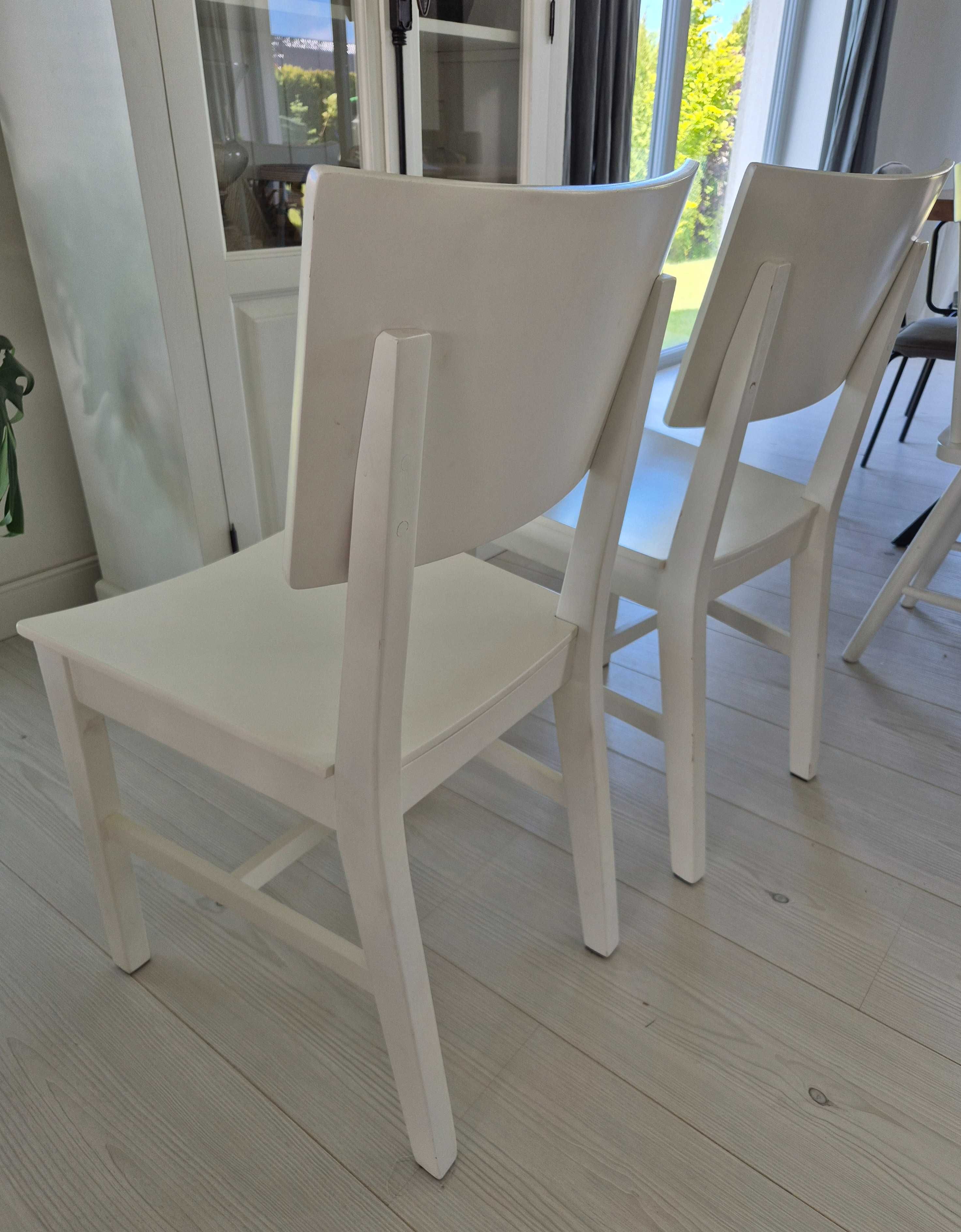 Ikea krzesło białe drewniane 2 sztuki 2 krzesła drewniane