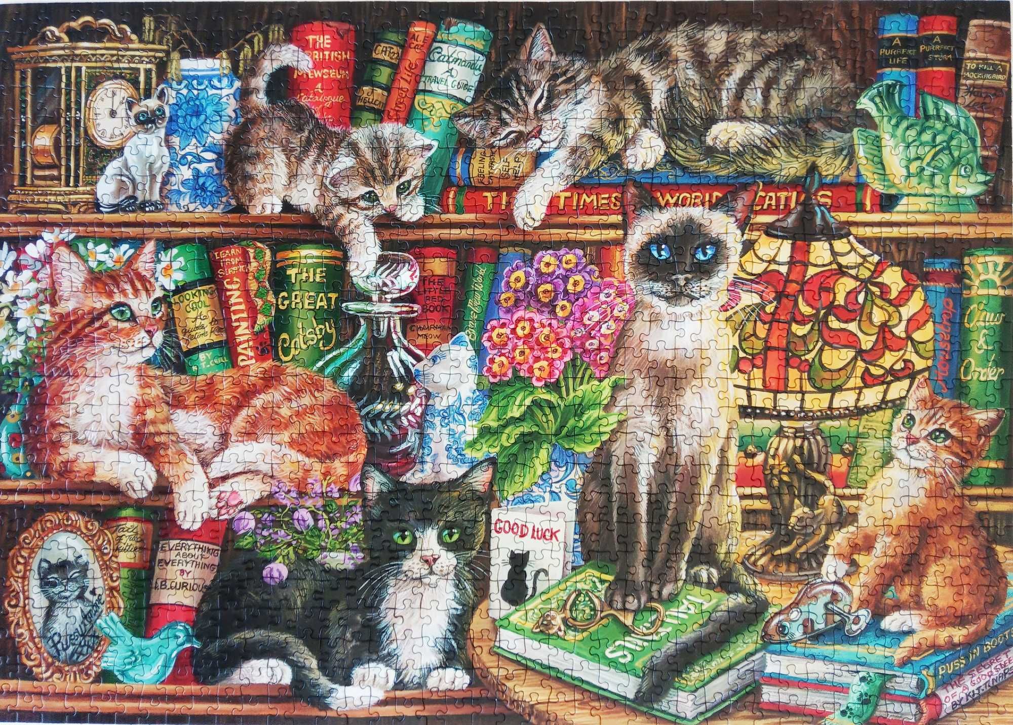 Gibsons puzzle Puss in Books 1000 KOMPLETNE