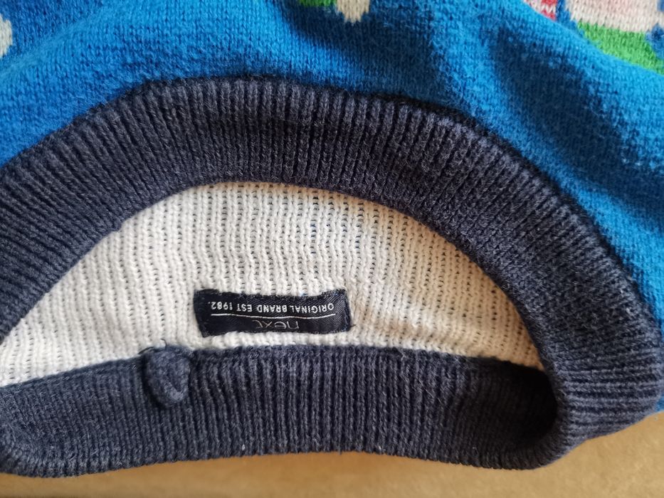 Утеплённые джинсы и новогодний свитер Next на 2-3 года