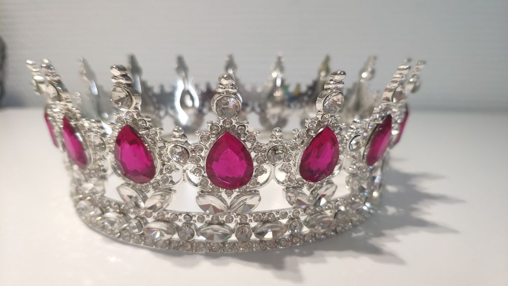 Корона на торт 12,5 см, глітер(харчові блистівки), топери