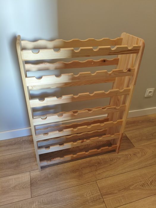 Regał drewniany na wino 42 butelki