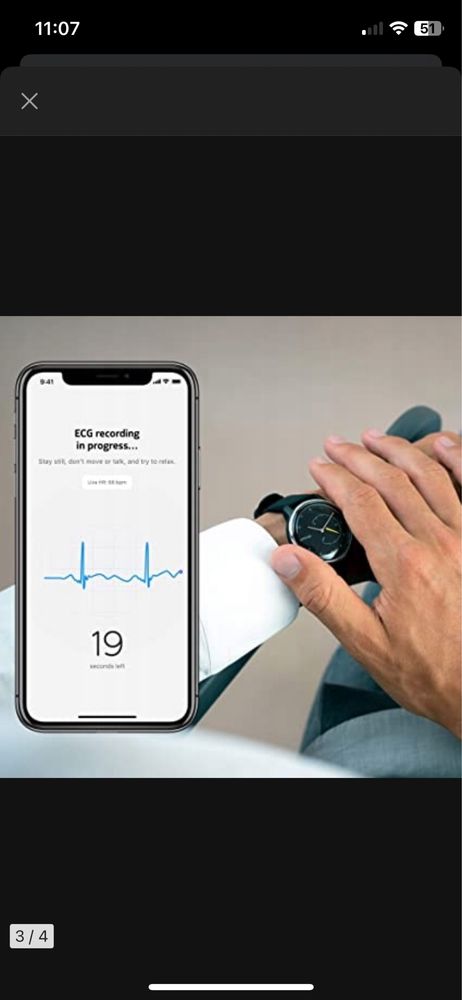 Smartwatch Withings Move ECG czarny