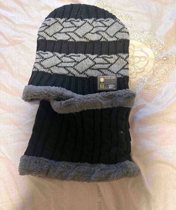 Komplet czapka komin ocieplane