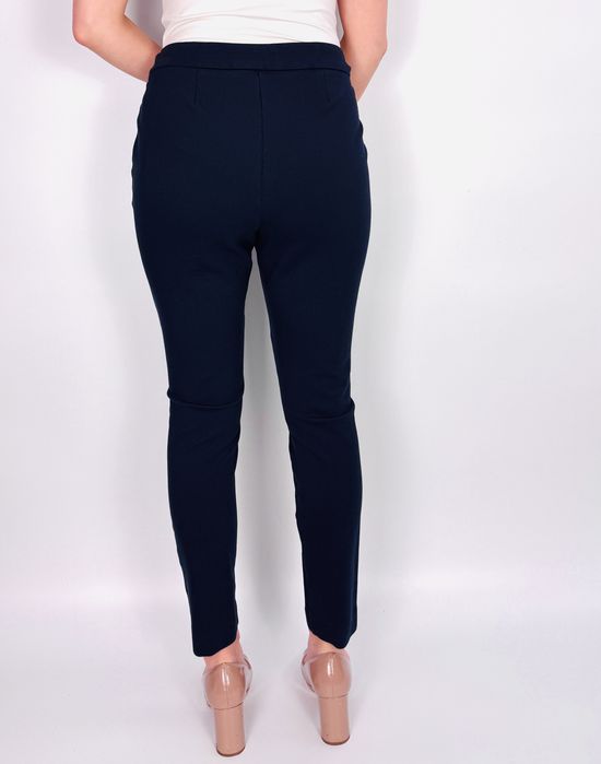 Granatowe spodnie slim z suwakami L 40 Marks&Spencer