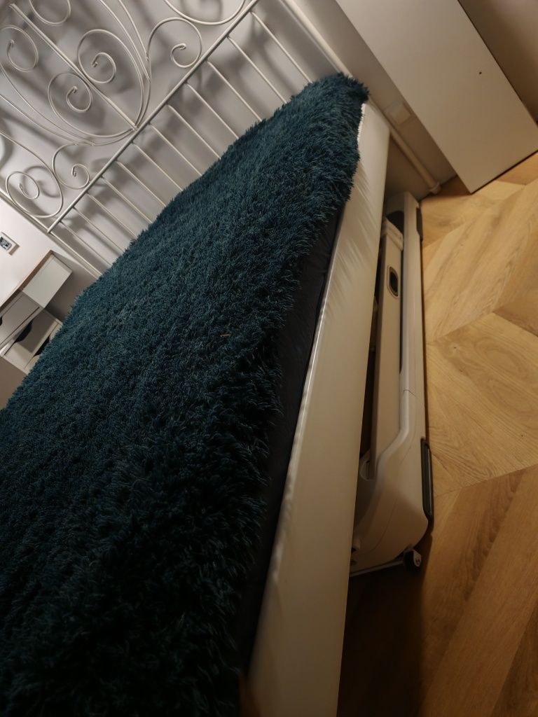 Łóżko Ikea leirvik białe metalowe 140x200