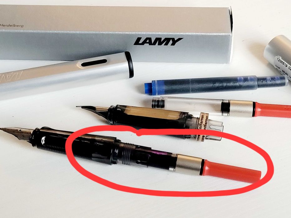 Nowe pióro wieczne Lamy AL Star F naboje + tłoczek do atramentu i etui