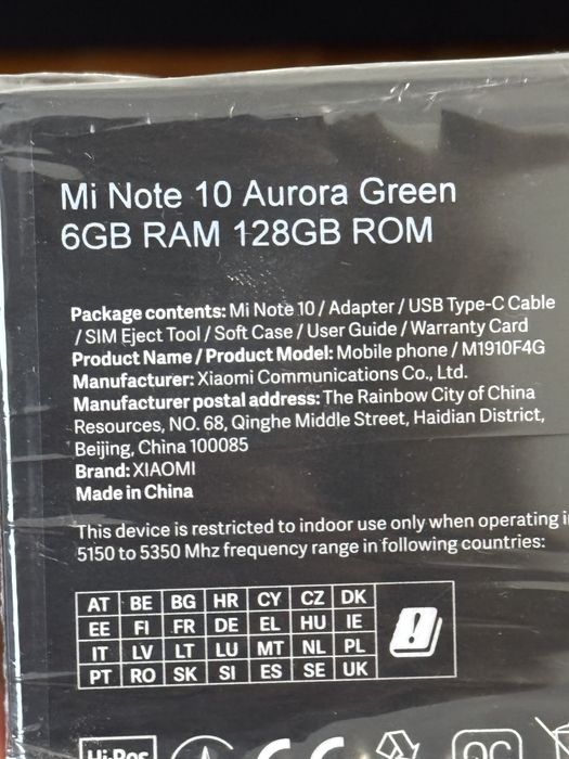 Телефон Xiaomi Mi Note 10