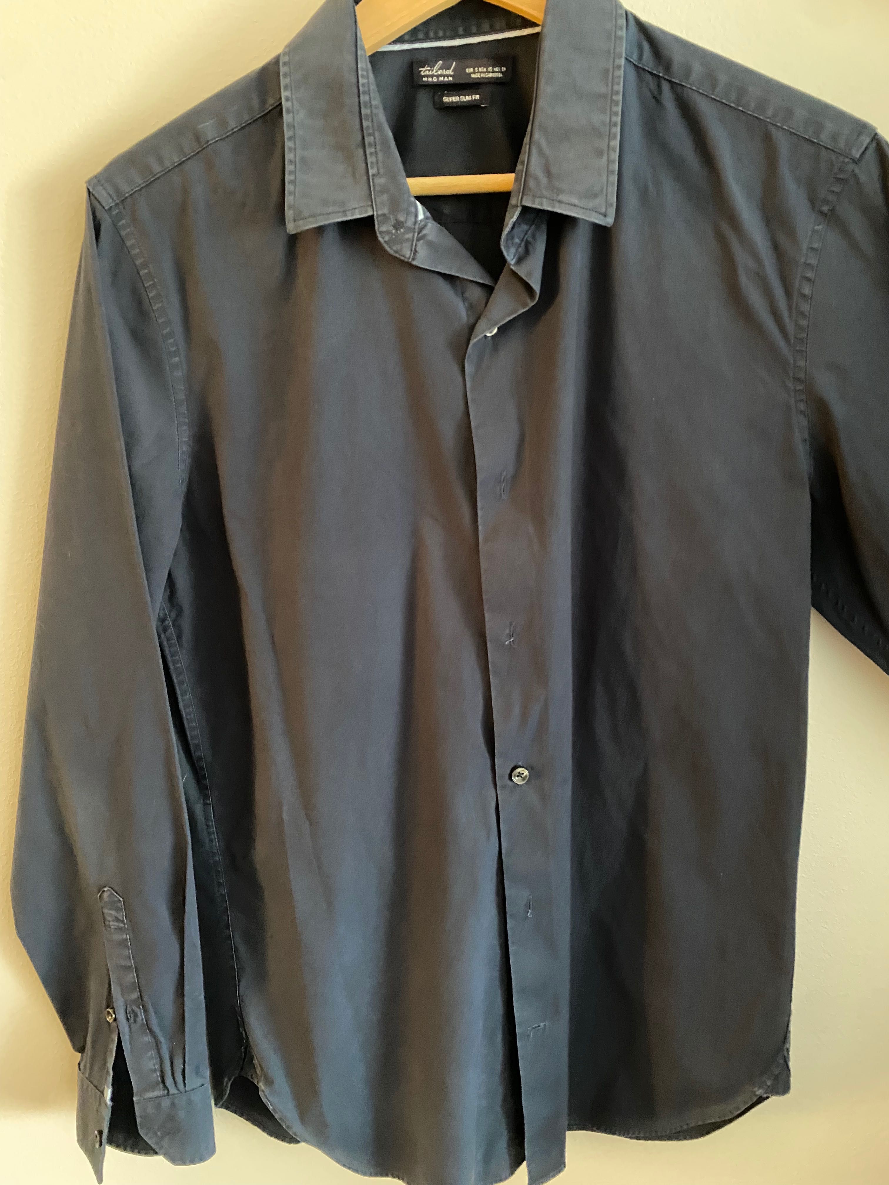 Camisa Mango - azul escuro