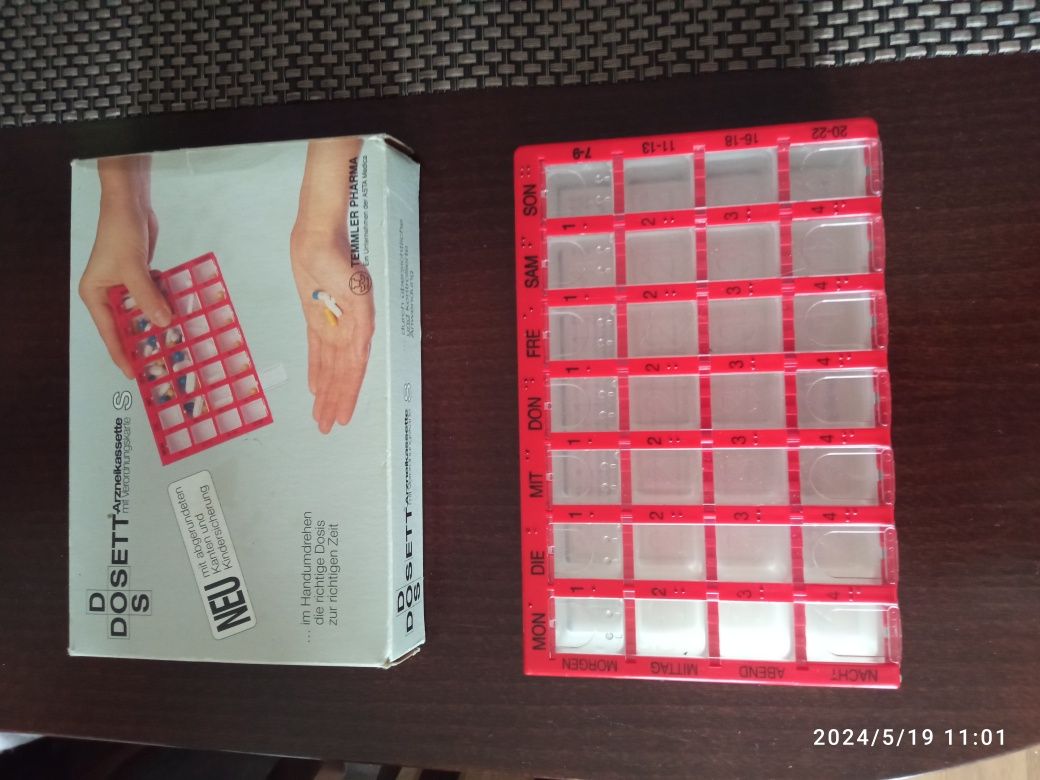 Kasetka tygodniowa na tabletii