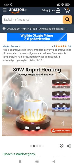Podgrzewacz do kubków
