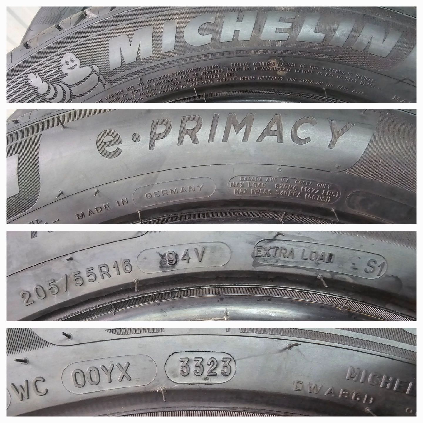 Michelin e.Primacy 205/55r16 94V XL S1