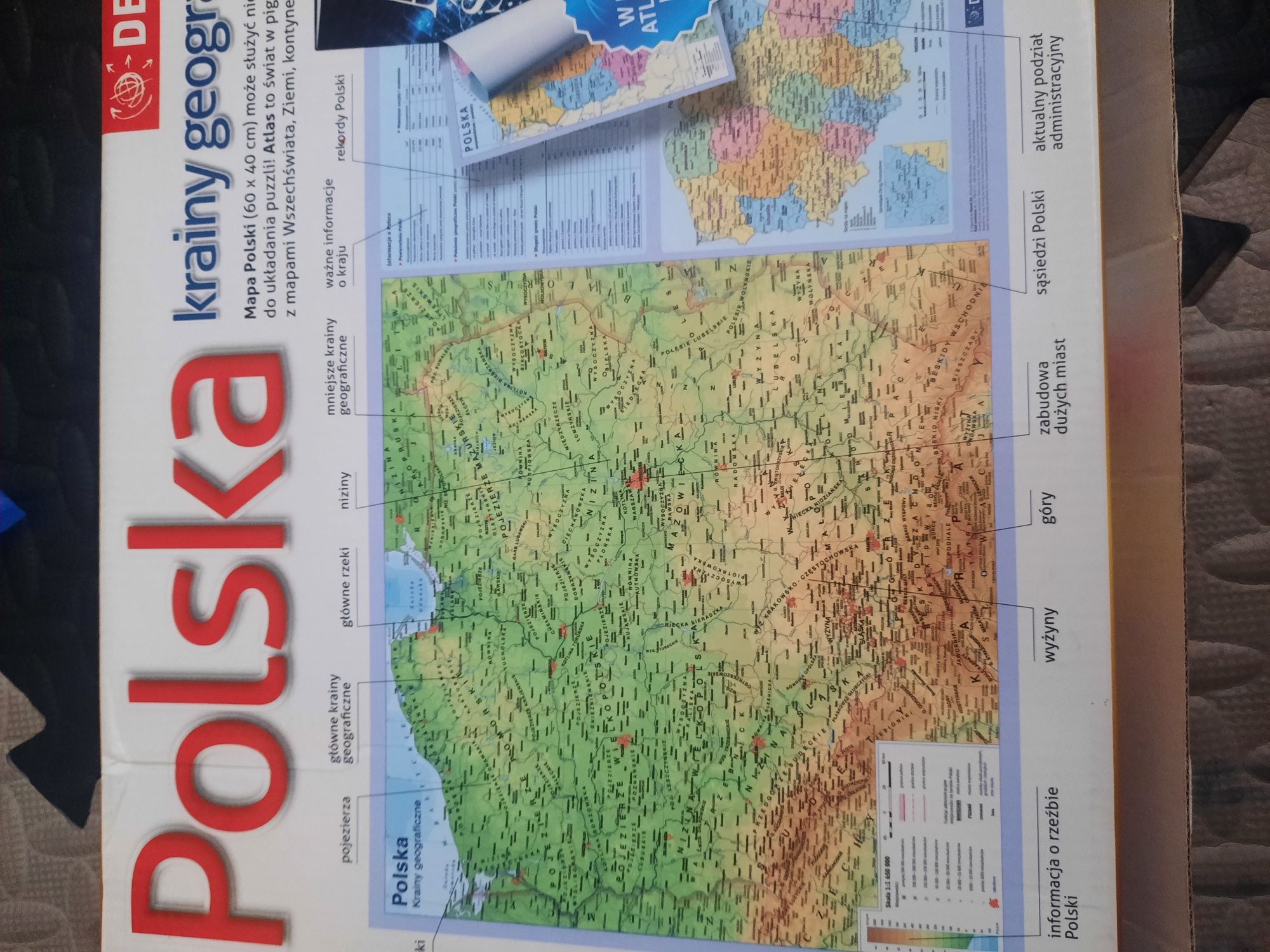 Puzzle polska krainy geograficzne 200