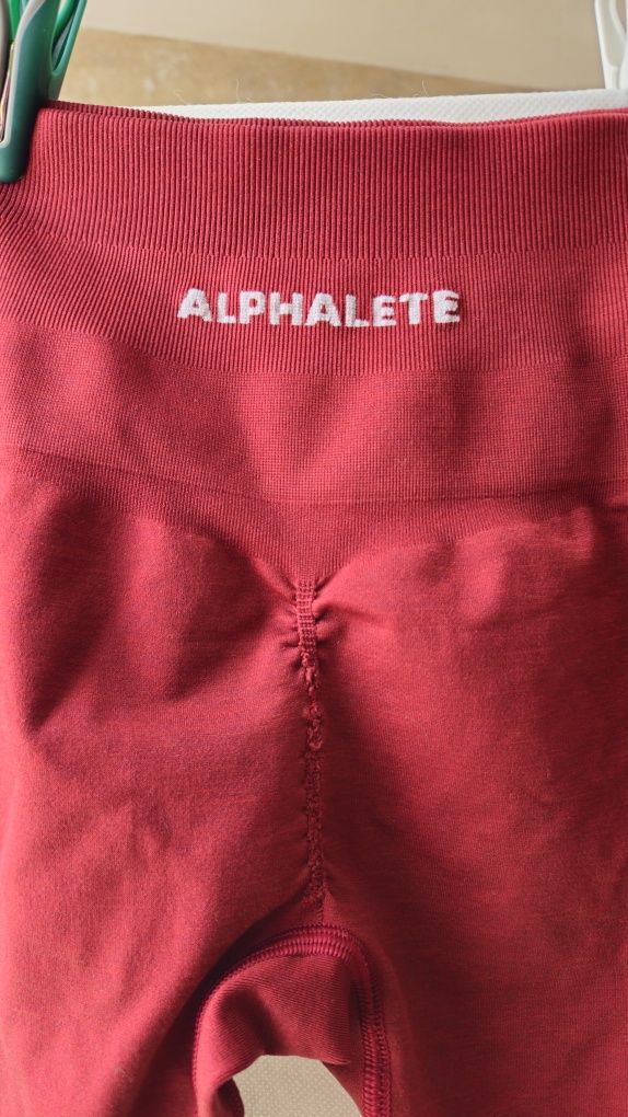 Alphalete legginsy burgundowe bordowe czerwone XS 34 push up talia hit