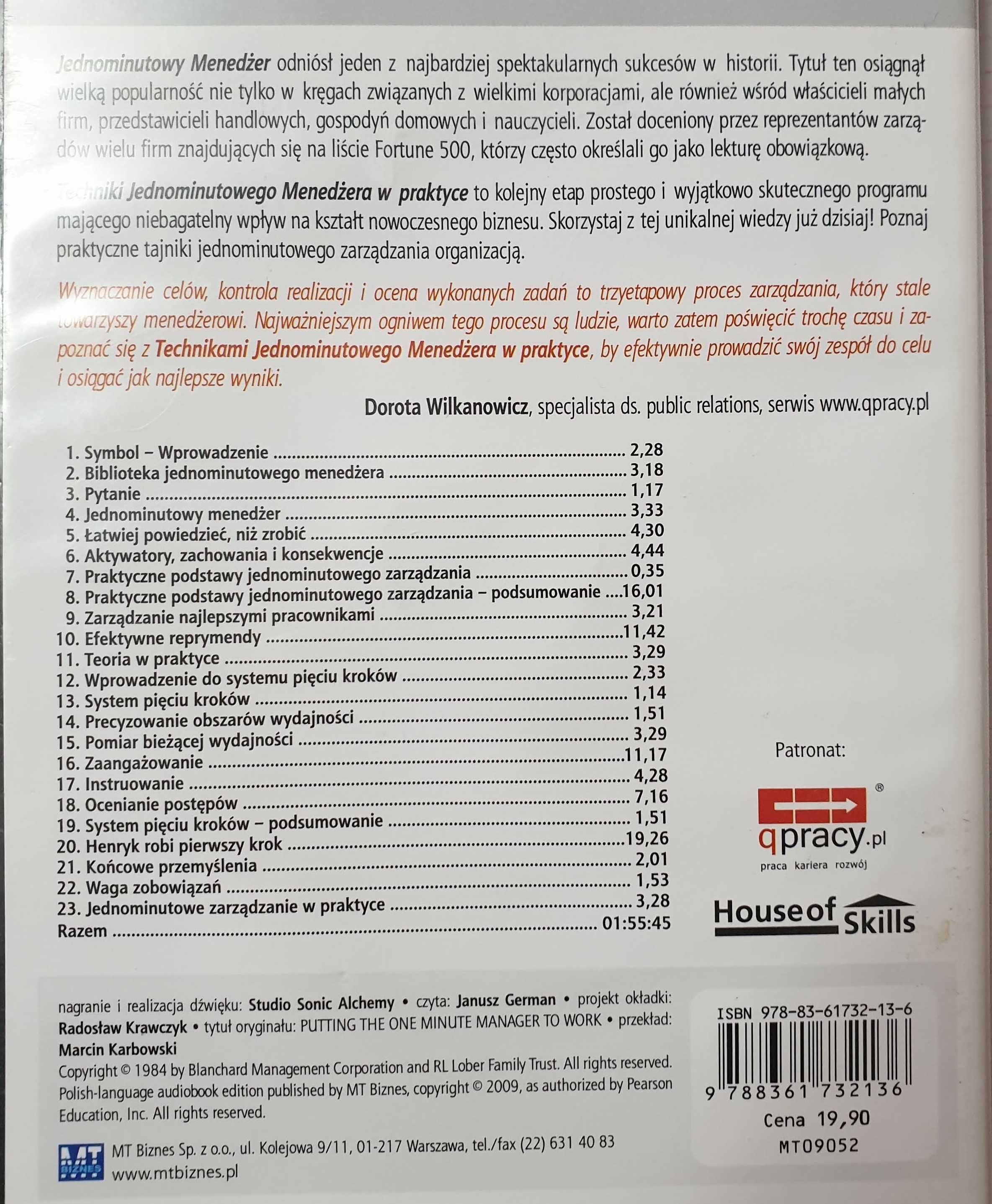 Techniki Jednominutowego Menedżera w praktyce (MP3)