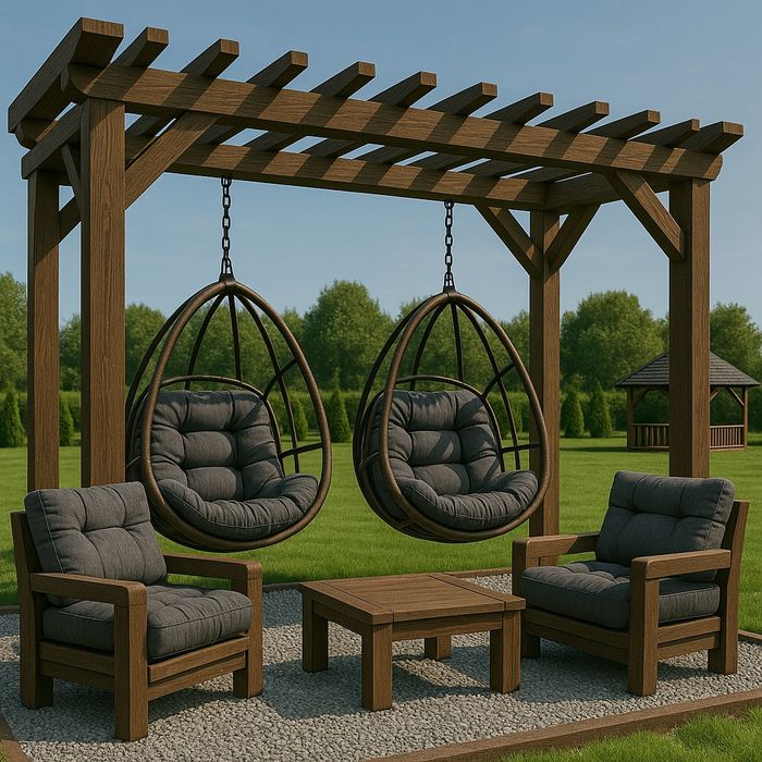 Meble ogrodowe drewniane nowoczesne i komfortowe