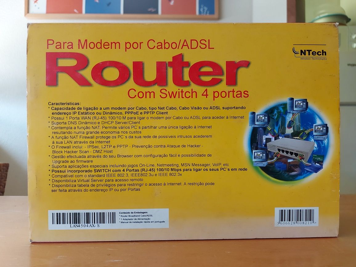 Router com switch 4 portas NTech