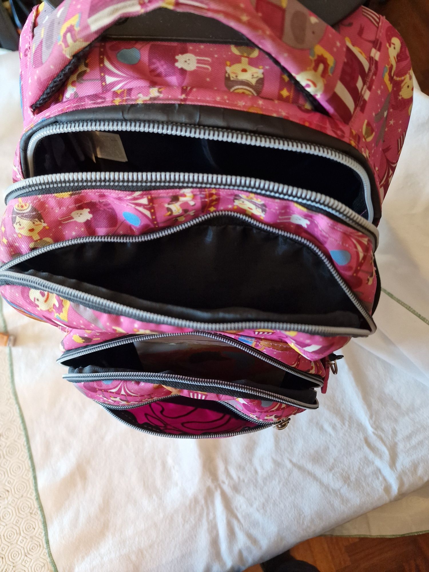 Mochila com trolley para menina . Usada como nova