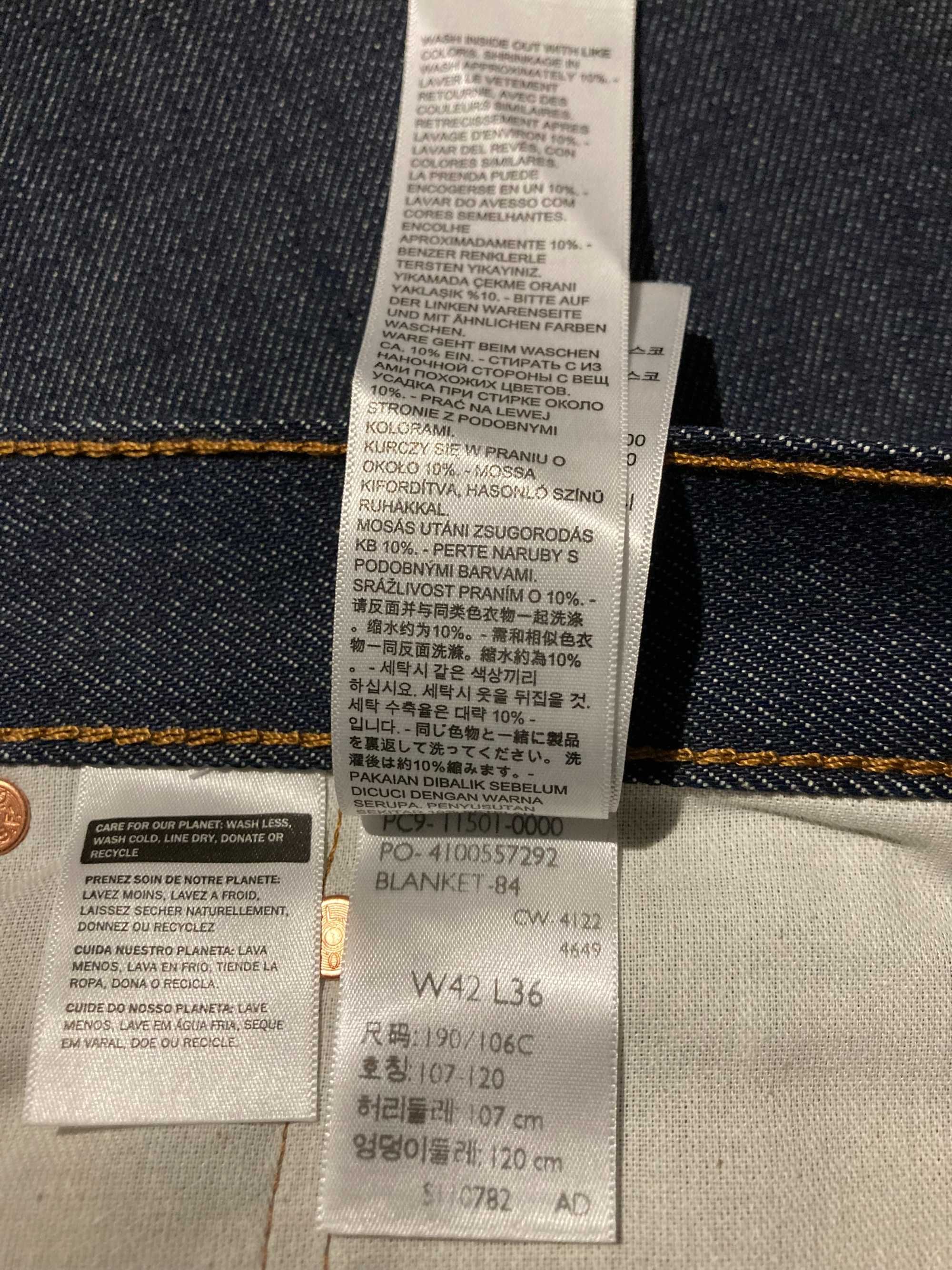 Джинси Levis 501 SHRINK-TO-FIT W42L36 оригінал