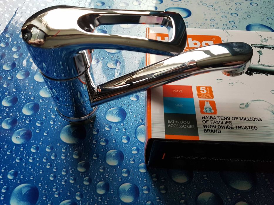 Смеситель змiшувач для умывальника Haiba HANSBERG 555-15 Латунь 100%