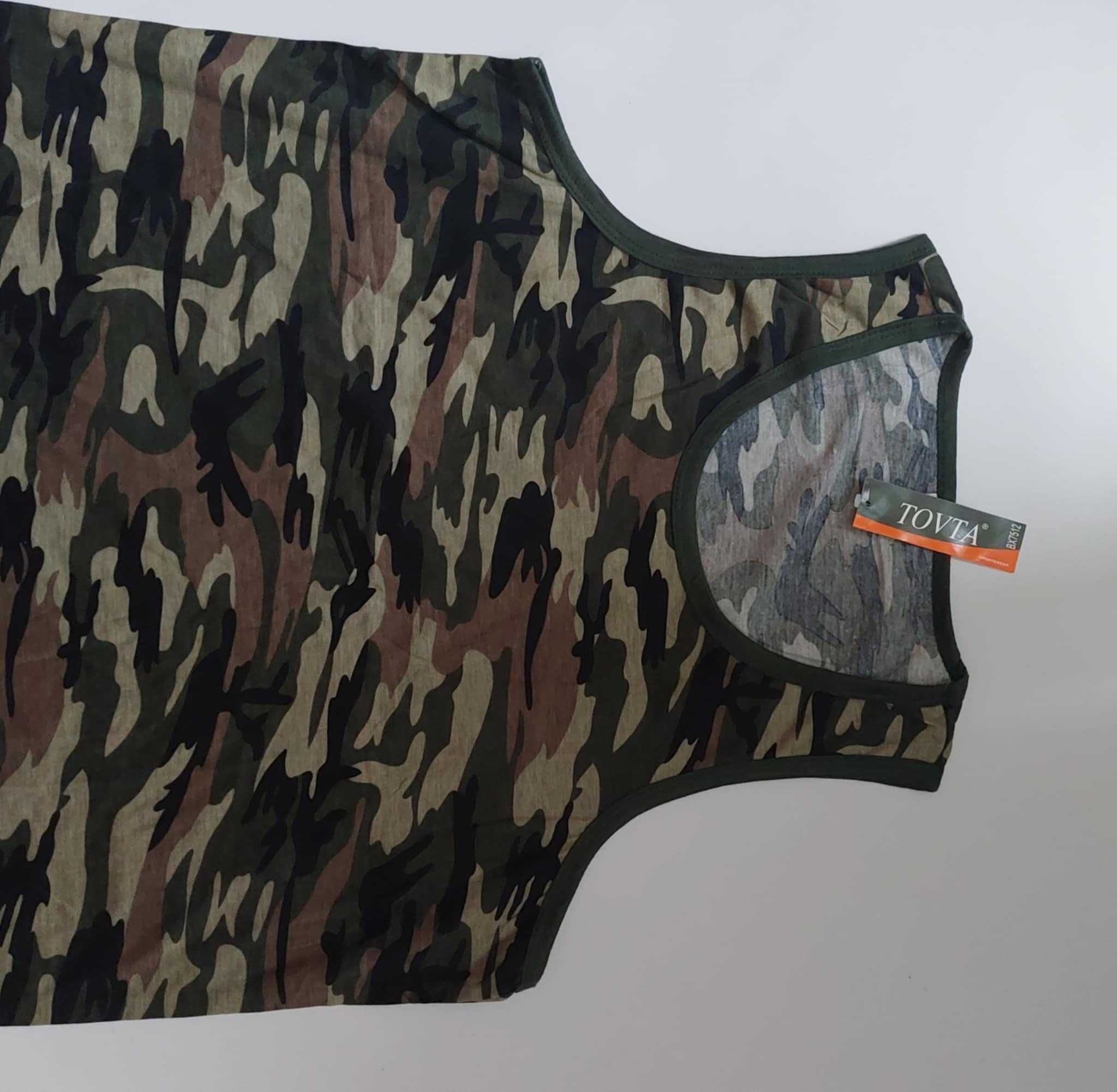 Bezrękawnik męski moro Koszulka bokserka bez rękawa Tovta r XL -114 cm