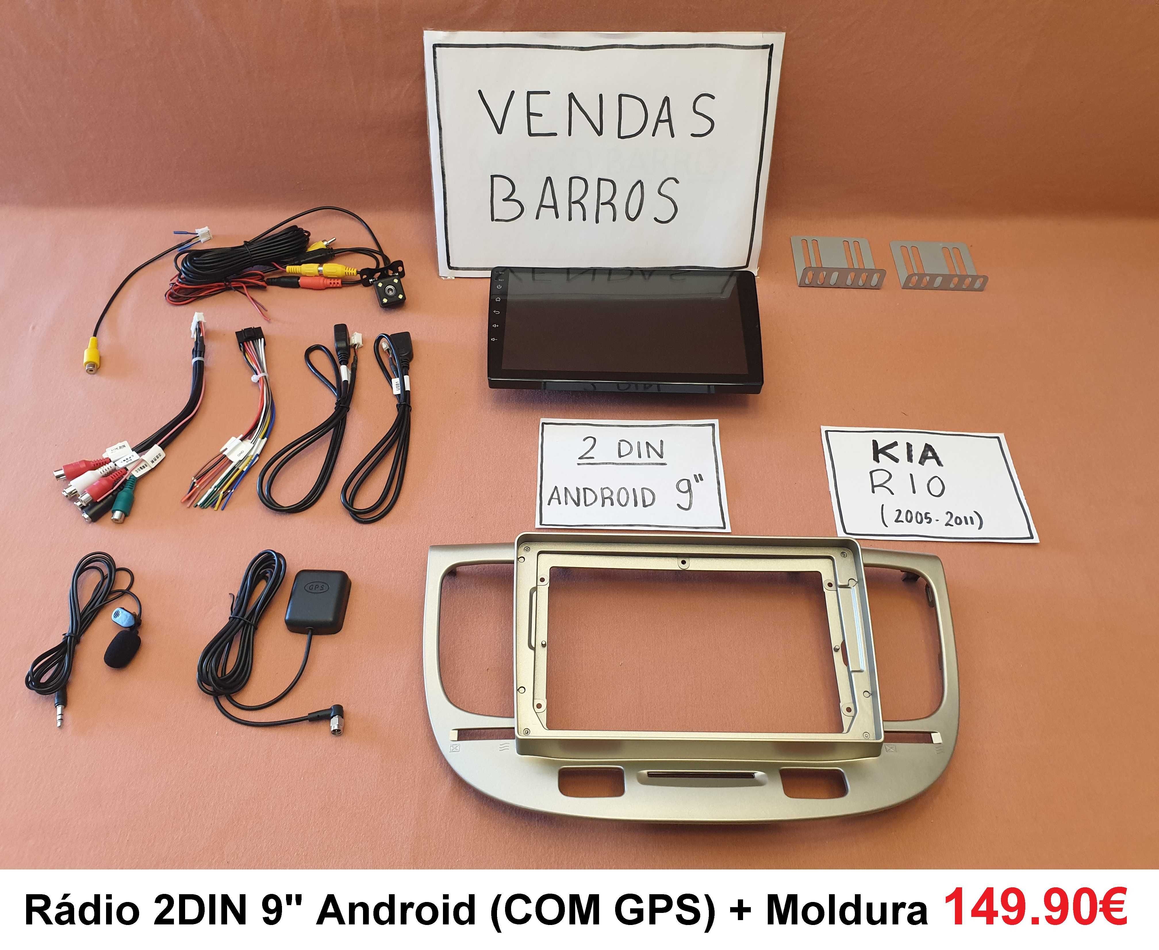 (NOVO) Rádio 2DIN 9" • Kia RIO • (De 2005 a 2017) • Android [4+32GB]