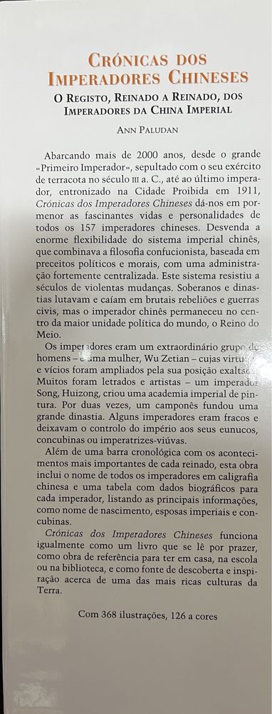 Crónicas Imperadores Chineses - O Registo, Reinado a Reinado