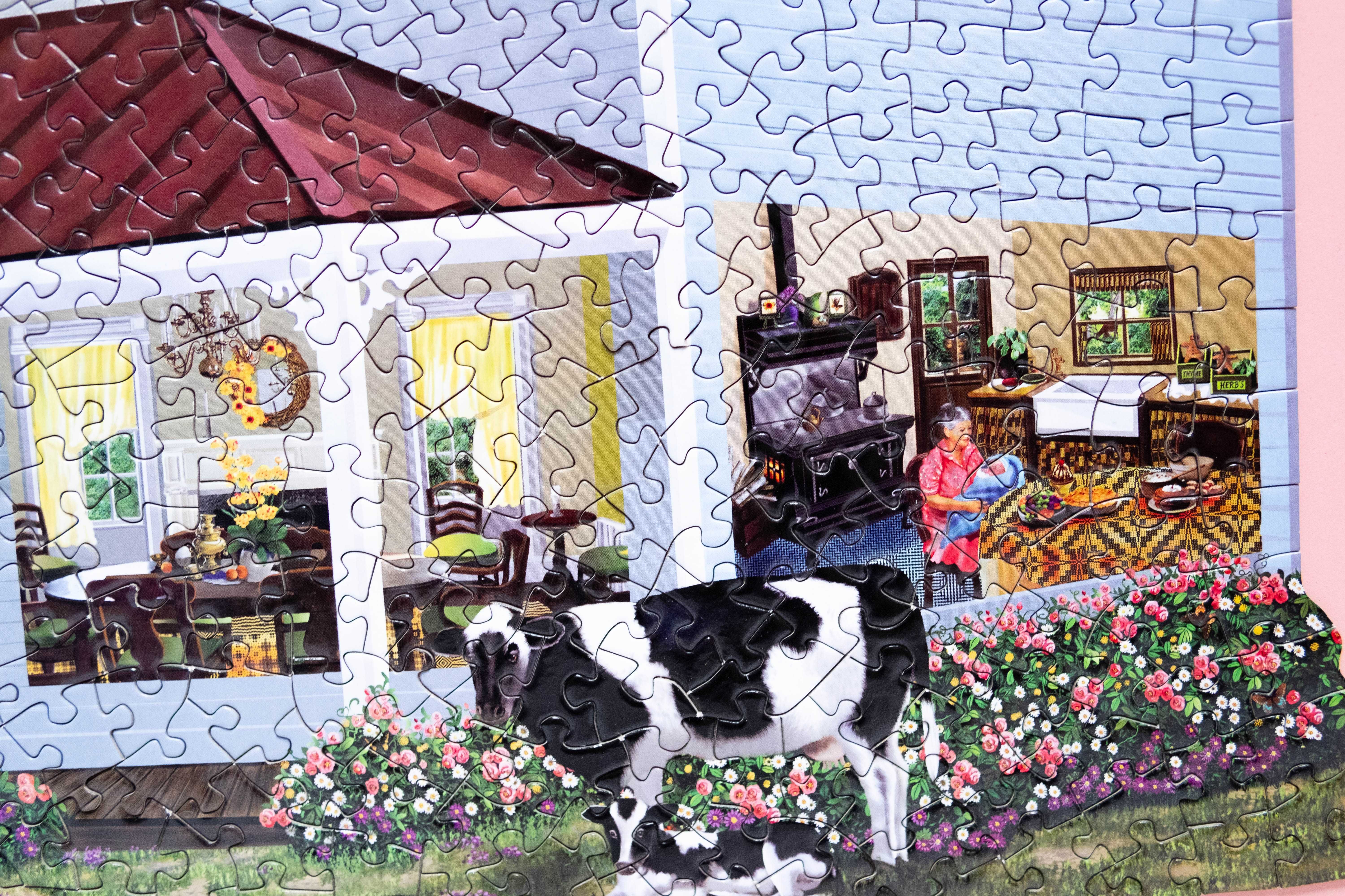Puzzle konturowe Bits & Pieces Granny's Farm 750 el kompletne