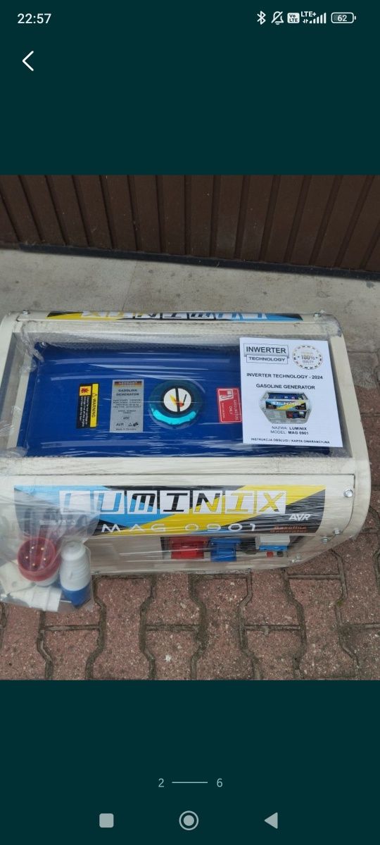 Agregat prądotwórczy LUMINIX MAG 0901 6,7 kW