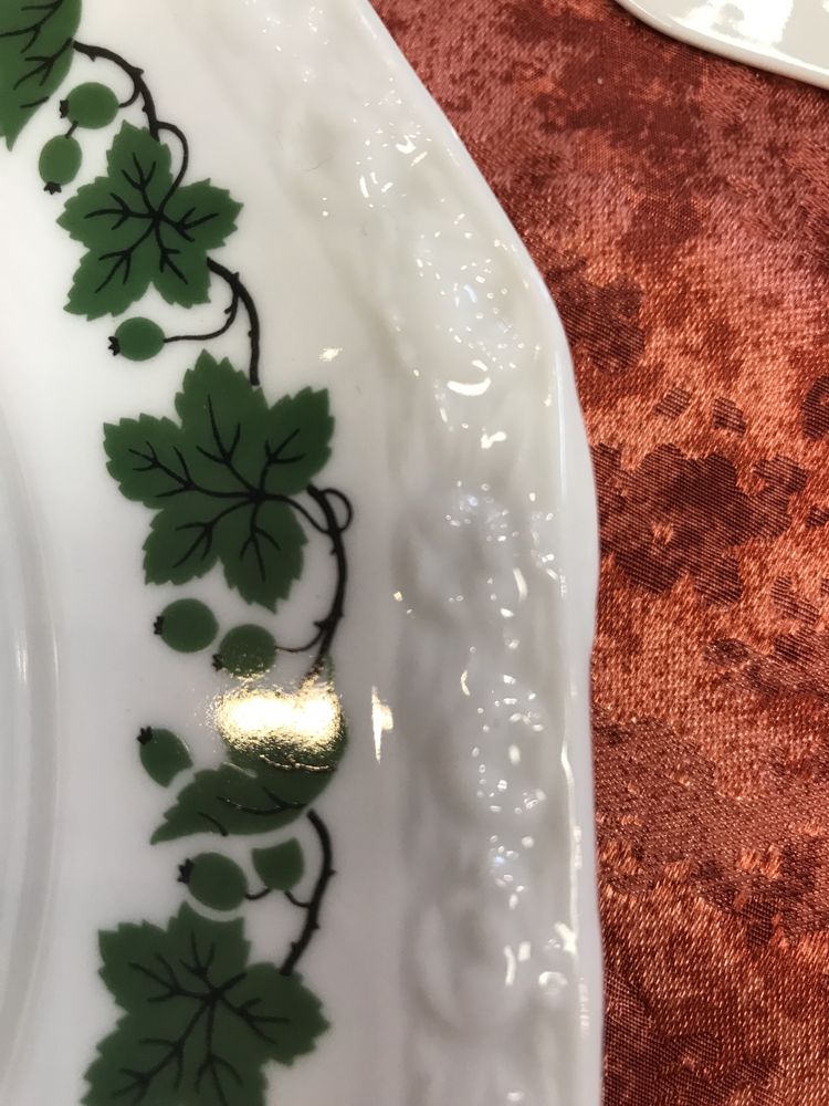 6 szt talerzy Rosenthal Maria Bluszcz Winorośl Stachelbeere