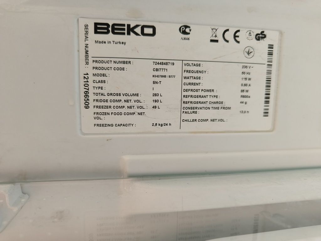 Lodówka do zabudowy Beko