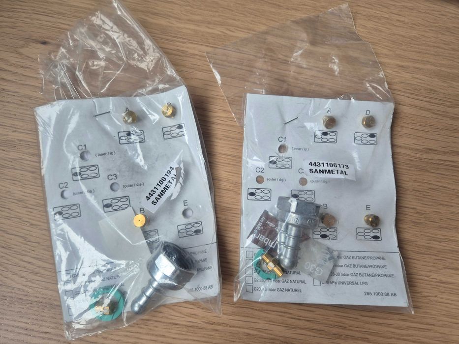 Dysze, gaz, do kuchenki gazowej, SANMETAL, 2 opakowania.