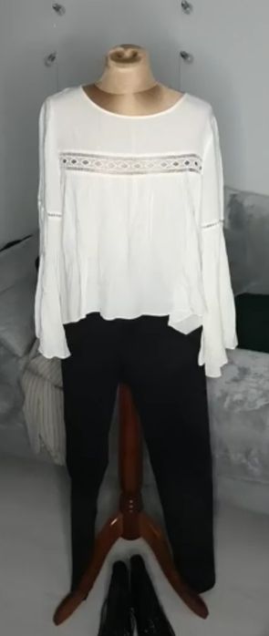 Bluzka hippie boho H&M beżowa nowa