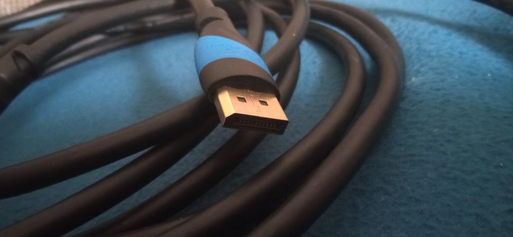 Nowy adapter kablowy 5 m DisplayPort HDMI Czarny