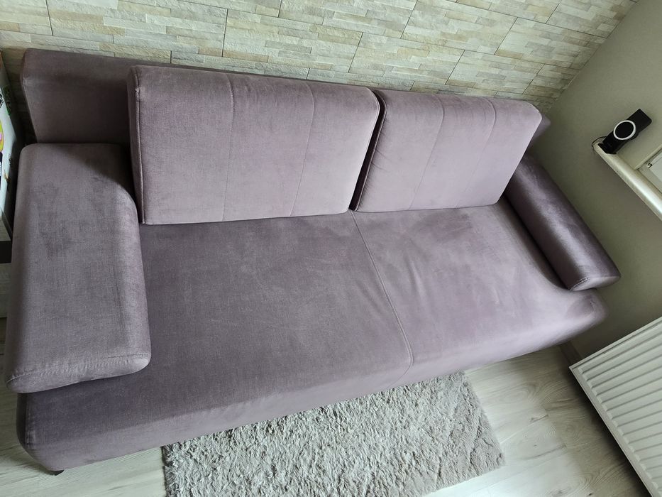 CASEY Sofa 3-osobowa brązowa