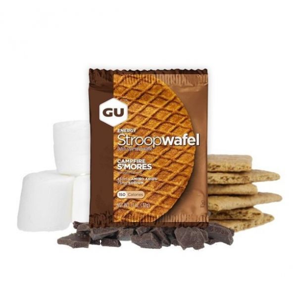 Wafel energetyczny GU Campfire S'mores 32g, smak karmelowa kawa