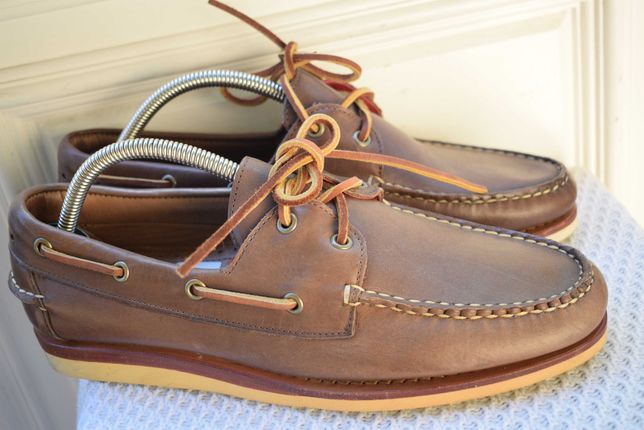 кожаные туфли топсайдеры мокасины Allen Edmonds р.42 27 см р.9