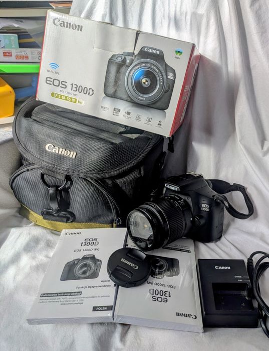 Canon EOS 1300D tylko 5,3K zdjęć mega zestaw