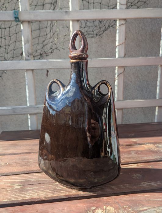 Karafka z korkiem butla ceramiczna Bolesławiec PRL