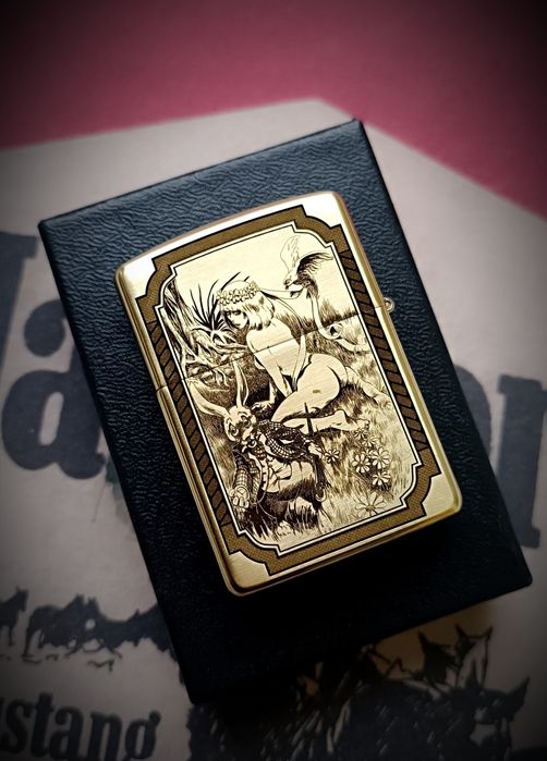Новая оригинальная зажигалка Zippo Armor 168 с гравировкой Алиса