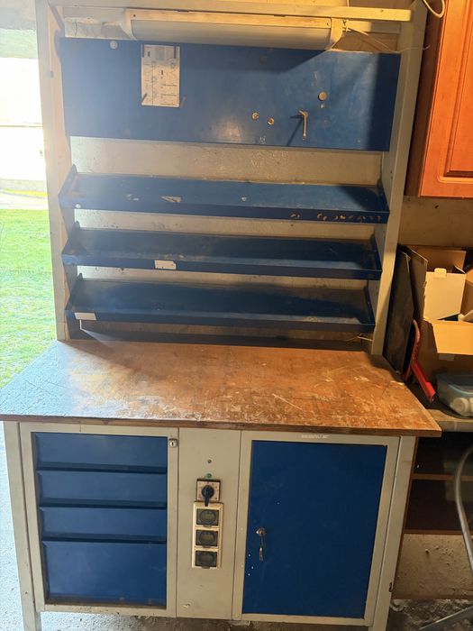 Stół warsztatowy szafa robocza szafka biurko narzędzia warsztat metal